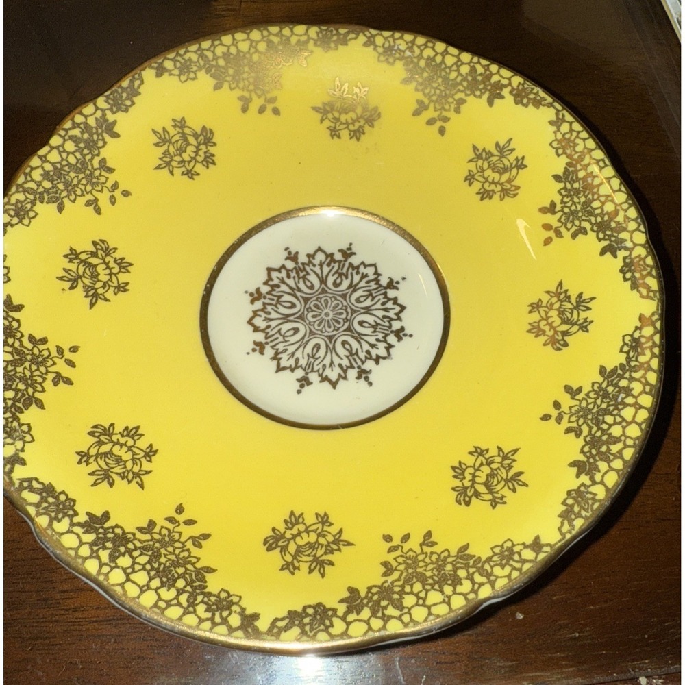 Paragon Fine Bone China Vintage Saucer Yellow Made In England
